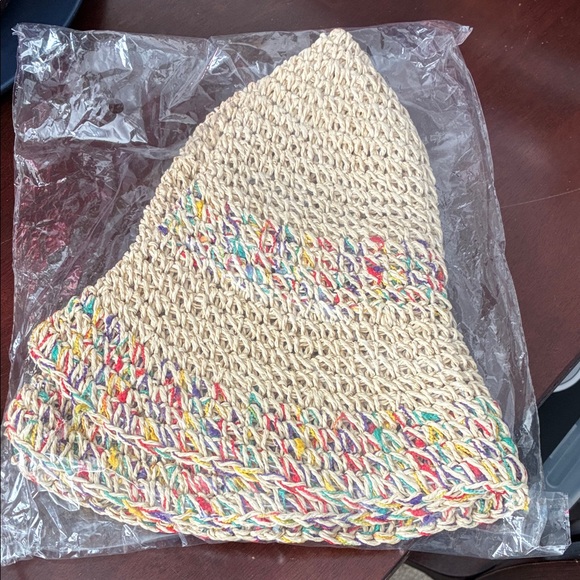 No Brand Listed Accessories - Colorful Straw Bucket Hat